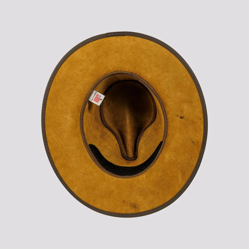 Tate | Mens Burnt Honey Genuine Leather Cowboy Hat