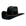 A black cowboy hat with a brown decorative band around the crown, shown on a plain white background.