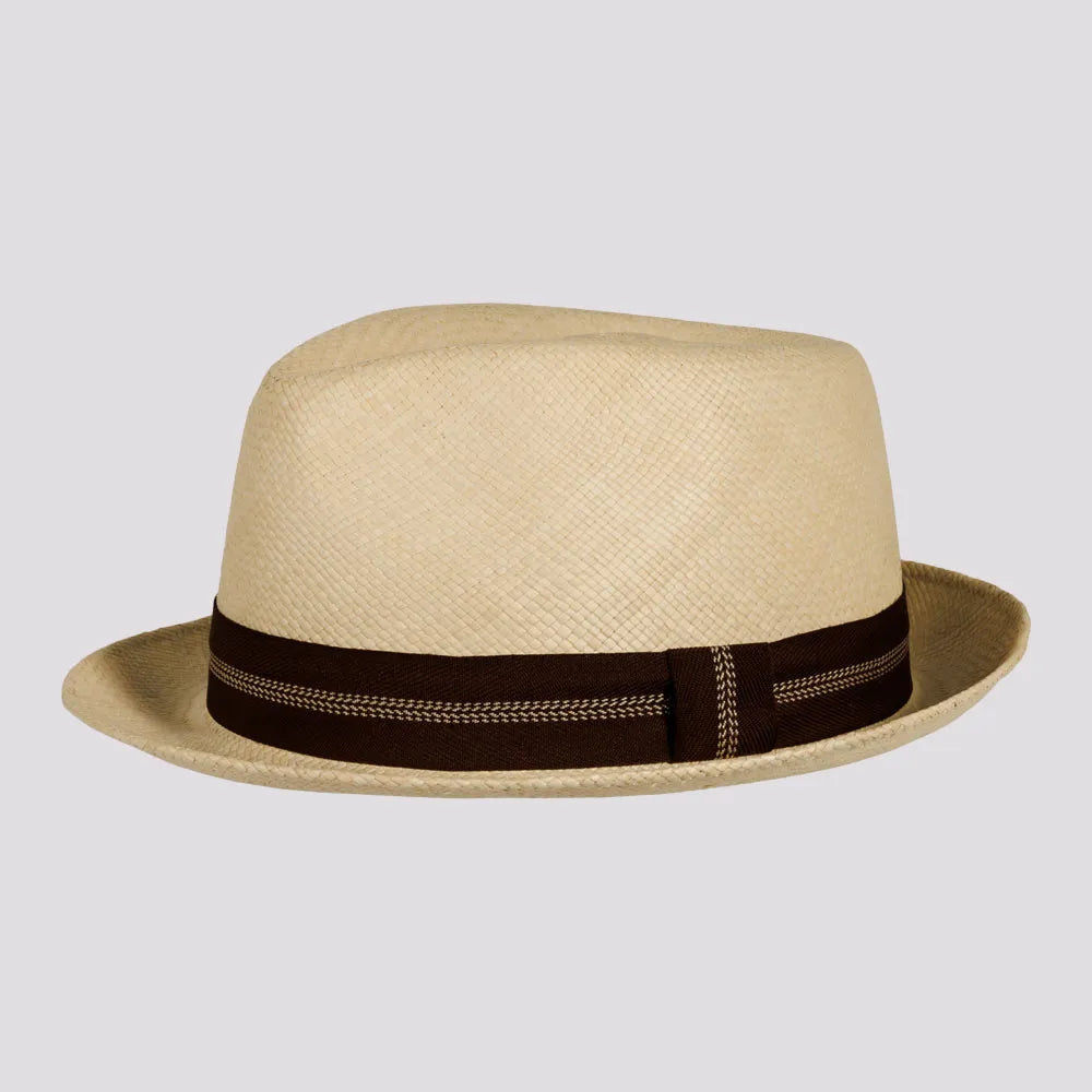 Trinidad | Mens Natural Genuine Panama Stingy Brim Fedora Hat