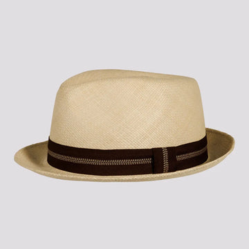 Trinidad | Mens Natural Genuine Panama Stingy Brim Fedora Hat