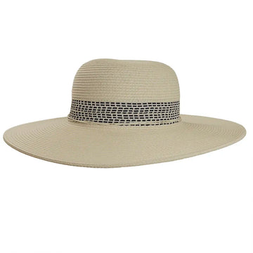 Victoria | Womens White Wide Brim Straw Sun Hat