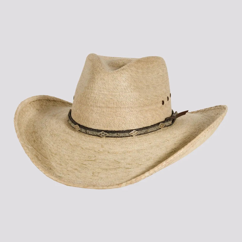 Wyatt | Mens Natural Fine Mexican Palm Tycoon Cowboy Hat