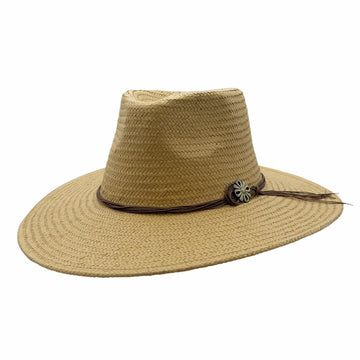 Zanzibar | Mens Tan Straw Panama Safari Sun Hat
