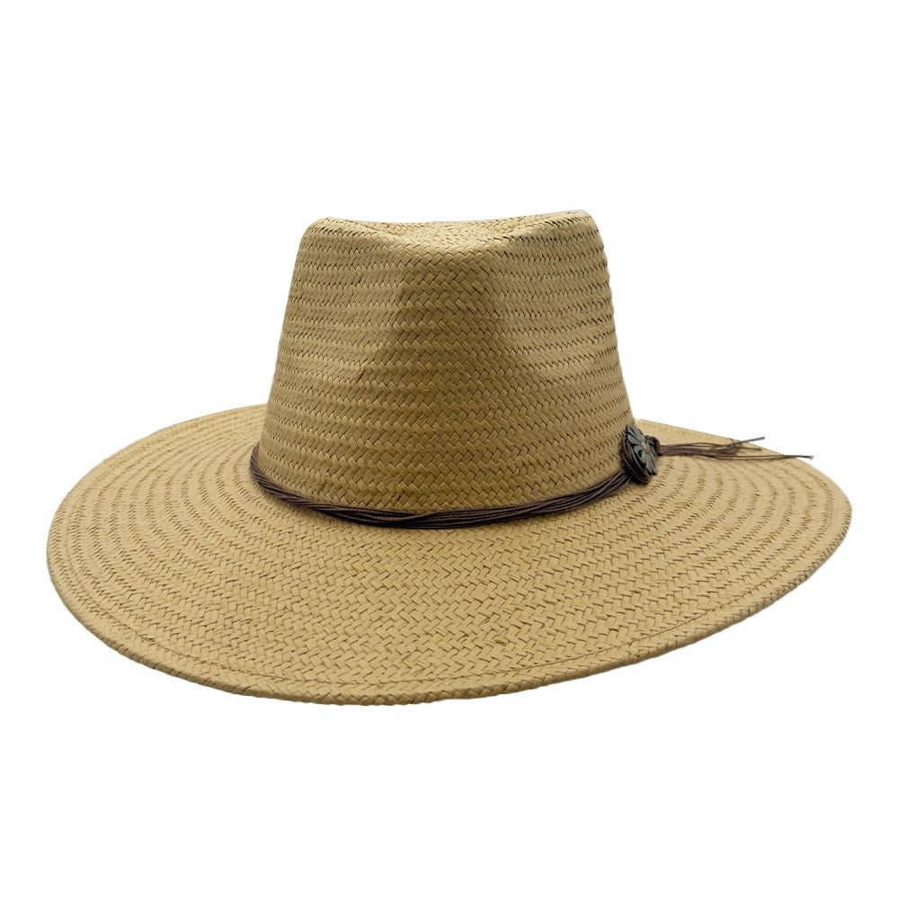 Zanzibar | Mens Tan Straw Panama Safari Sun Hat