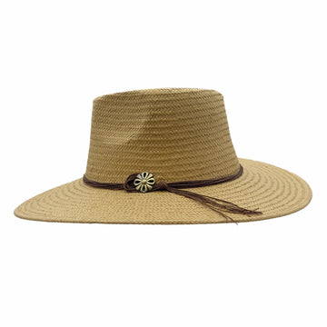 Zanzibar | Mens Tan Straw Panama Safari Sun Hat