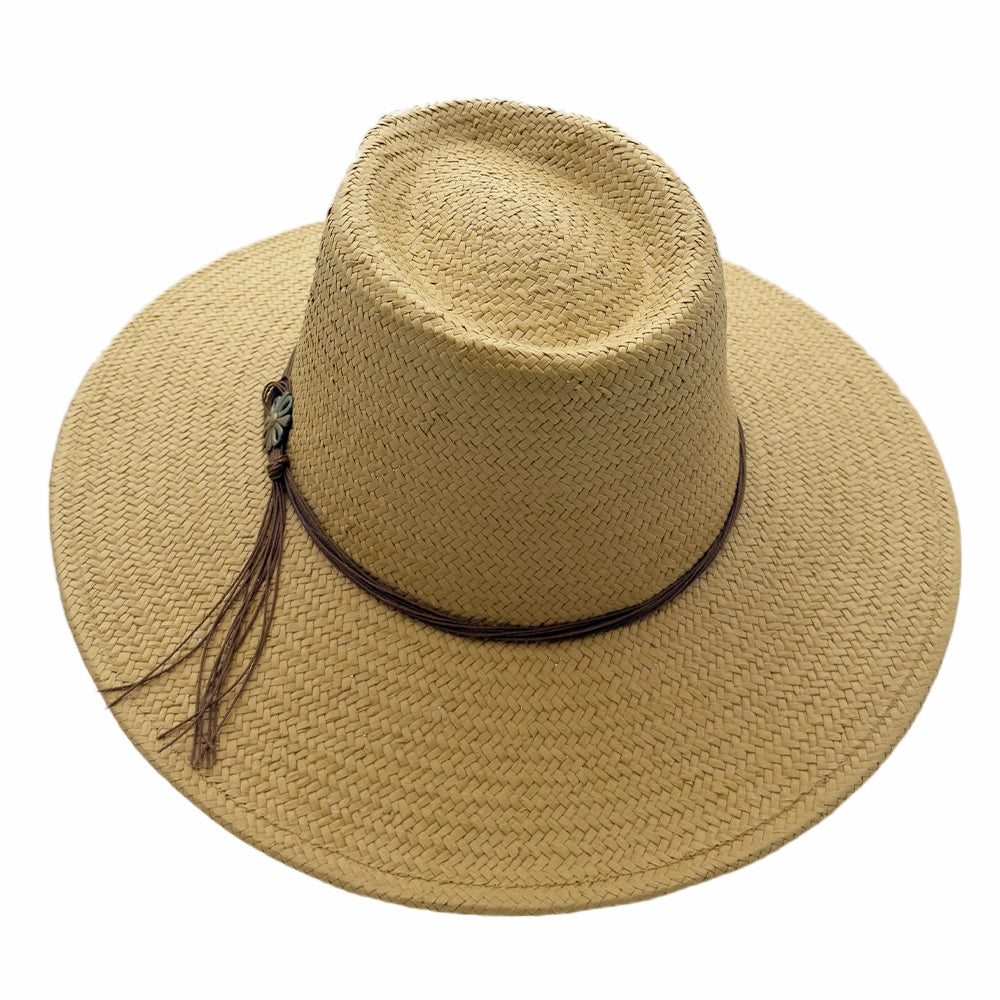 Zanzibar | Mens Tan Straw Panama Safari Sun Hat
