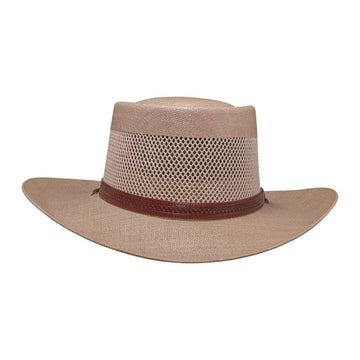 Madrid | Womens Tan Wide Brim Firm Straw Gambler Hat