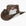 An angle view of a Pinto brown leather cowboy hat