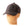 Brown baseball cap on a wooden mannequin head against a white background