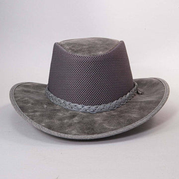 Breeze Bomber Grey Mesh Sun Hat by American Hat Makers