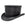 Unbanded El Dorado Black Leather Top Hat by American Hat Makers