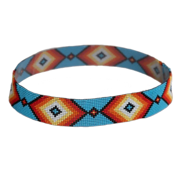 Shawnee multicolor beaded hat band by American Hat Makers
